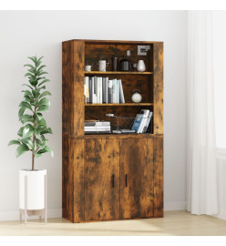 Armoire murale Chêne fumé 80x33x80 cm Bois d'ingénierie