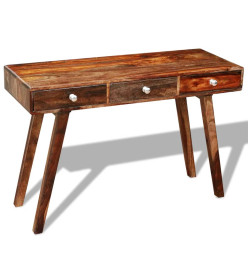 Table console avec 3 tiroirs 76 cm Bois massif de Sesham