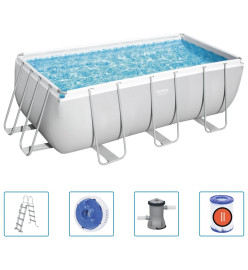 Bestway Ensemble de piscine en acier rectangulaire 412x201x122 cm