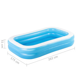 Bestway Piscine familiale gonflable rectangulaire 262x175x51 cm