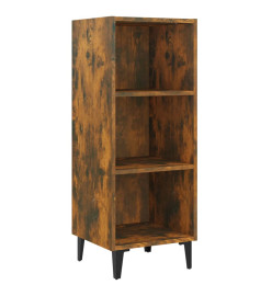 Buffet chêne fumé 34,5x32,5x90 cm bois d'ingénierie