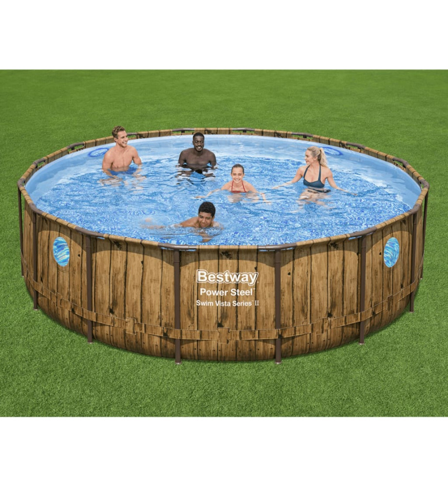 Bestway Ensemble de piscine Power Steel 488x122 cm