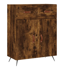 Buffet chêne fumé 69,5x34x90 cm bois d'ingénierie