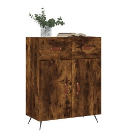 Buffet chêne fumé 69,5x34x90 cm bois d'ingénierie