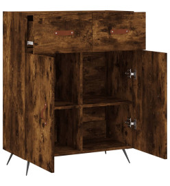 Buffet chêne fumé 69,5x34x90 cm bois d'ingénierie