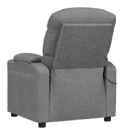 Fauteuil électrique de massage Gris clair Tissu