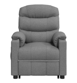 Fauteuil de massage inclinable Gris clair Tissu