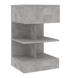 Table de chevet Gris béton 40x35x65 cm Aggloméré