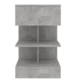 Table de chevet Gris béton 40x35x65 cm Aggloméré