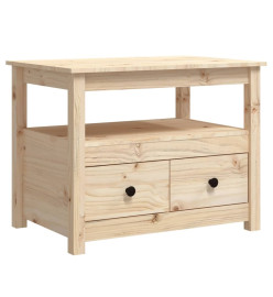 Table basse 71x49x55 cm Bois massif de pin