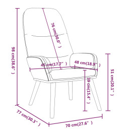 Chaise de relaxation Taupe Tissu