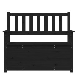 Banc Noir 112,5x51,5x96,5 cm Bois de pin massif