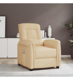 Fauteuil de massage Crème Tissu microfibre