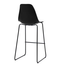 Chaises de bar lot de 4 noir plastique