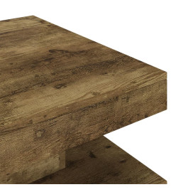 Table basse Marron foncé 60x60x35 cm MDF