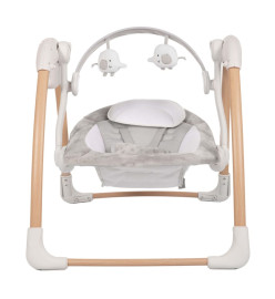 Bo Jungle Transat pour bébé portable Dolphy Naturel et blanc pur