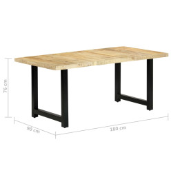 Table de salle à manger 180x90x76 cm Bois de manguier massif