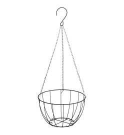 Jardinières suspendues 4 pcs avec doublure coco Noir Ø 40x63 cm