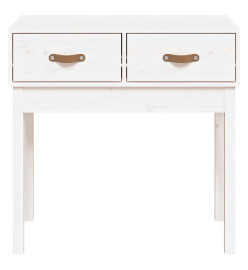 Table console Blanc 76,5x40x75 cm Bois massif de pin