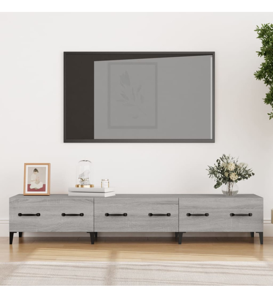 Meuble TV Sonoma gris 150x34,5x30 cm Bois d'ingénierie