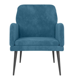 Fauteuil Bleu 62x79x79 cm Velours