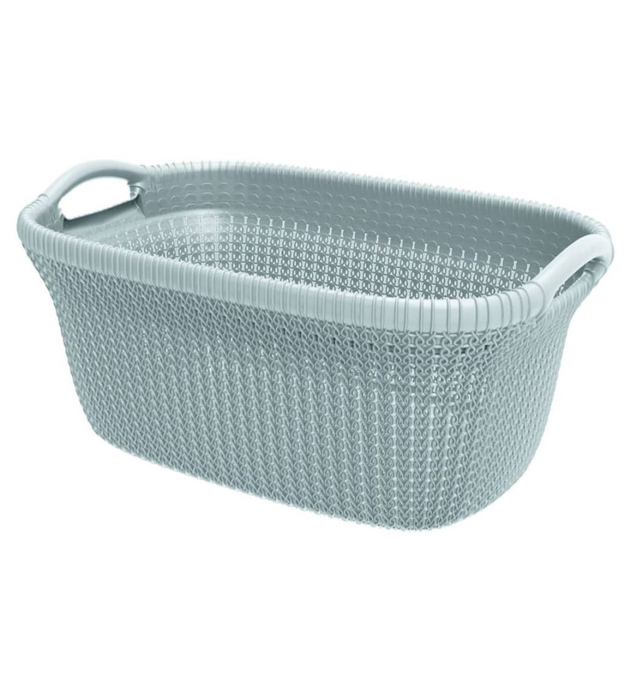 Curver Panier à linge Knit 40 L Bleu clair