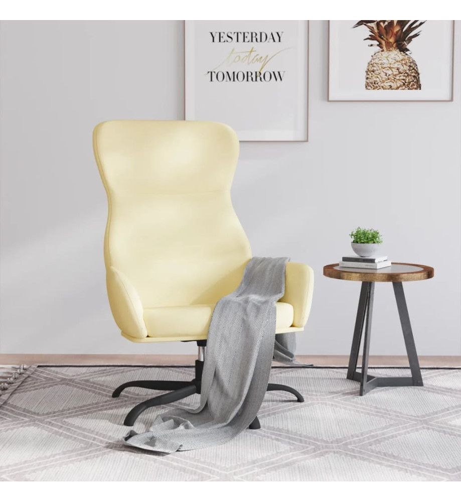 Fauteuil inclinable Crème Similicuir