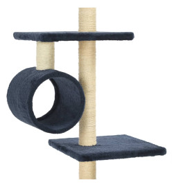 Arbre à chat avec griffoirs en sisal 260 cm Bleu foncé