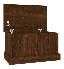 Boîte de rangement chêne marron 50x30x28 cm bois d'ingénierie