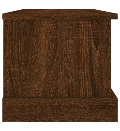 Boîte de rangement chêne marron 50x30x28 cm bois d'ingénierie