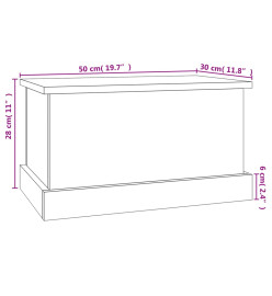 Boîte de rangement chêne marron 50x30x28 cm bois d'ingénierie