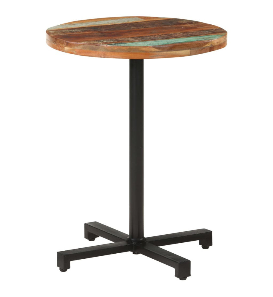 Table de bistro Ronde Ø60x75 cm Bois de récupération massif