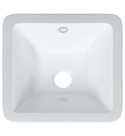 Évier salle de bain blanc 30,5x27x14 cm rectangulaire céramique