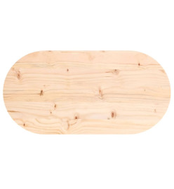 Dessus de table 70x35x2,5 cm bois de pin massif ovale