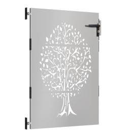 Portail de jardin 85x125 cm acier corten conception de l'arbre