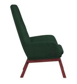 Chaise de relaxation Vert foncé Tissu