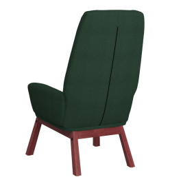 Chaise de relaxation Vert foncé Tissu