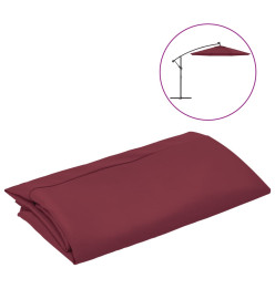 Tissu de remplacement pour parasol déporté Rouge bordeaux 350cm