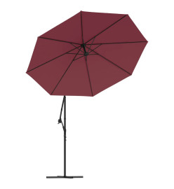 Tissu de remplacement pour parasol déporté Rouge bordeaux 350cm