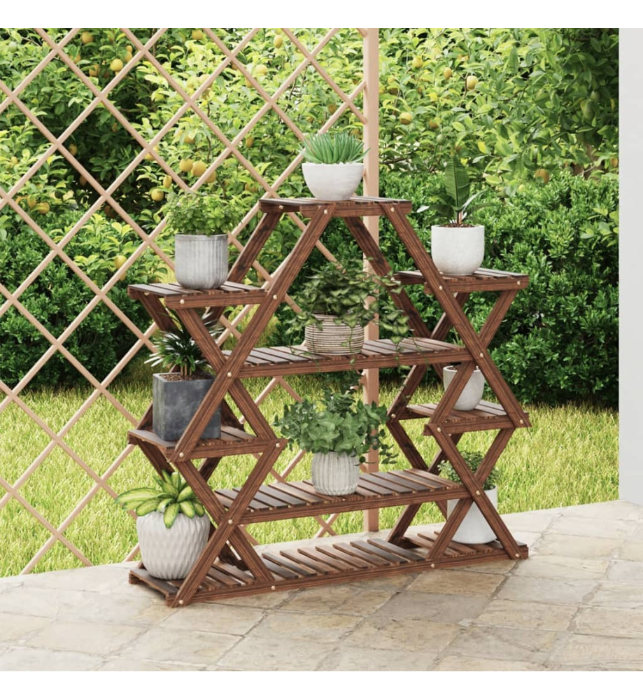 Support à fleurs 110x25x105 cm bois massif de sapin Support à fleurs 110x25x105 cm bois massif de sapin