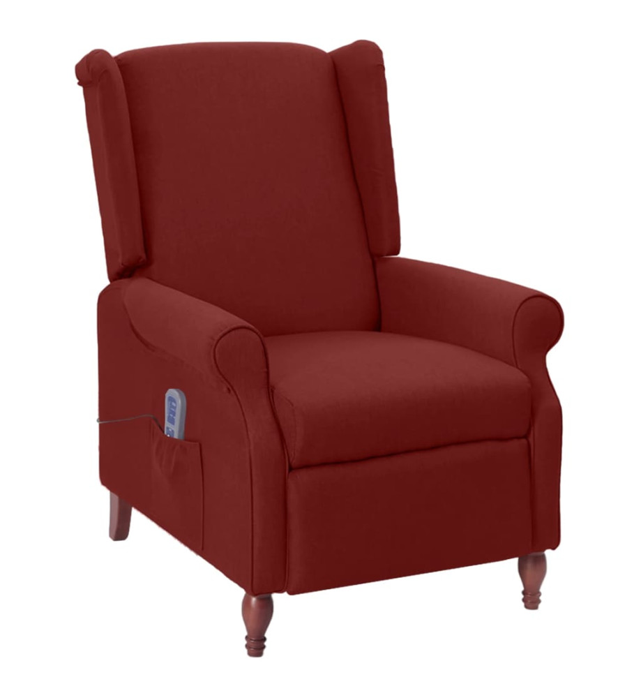 Fauteuil de massage inclinable Rouge bordeaux Tissu