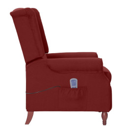 Fauteuil de massage inclinable Rouge bordeaux Tissu