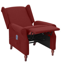 Fauteuil de massage inclinable Rouge bordeaux Tissu