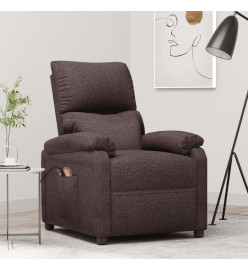 Fauteuil de massage Marron foncé Tissu