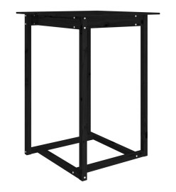 Table de bar Noir 80x80x110 cm Bois massif de pin