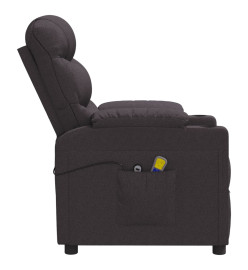 Fauteuil électrique de massage Marron foncé Tissu