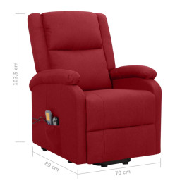 Fauteuil de massage Rouge bordeaux Tissu