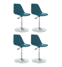 Chaises à manger pivotantes lot de 4 Turquoise PP