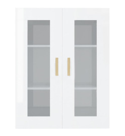 Armoire murale suspendue Blanc brillant 69,5x34x90 cm