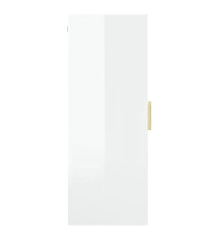 Armoire murale suspendue Blanc brillant 69,5x34x90 cm